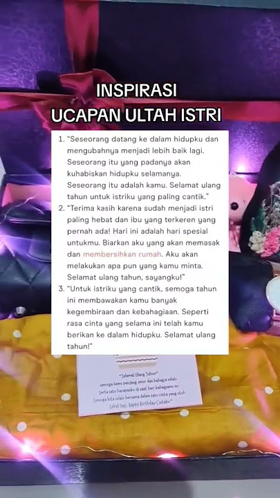 INSPIRASI UCAPAN ULTAH BUAT ISTRI, SAVE DULU AJA 🥰 #kadosurabaya