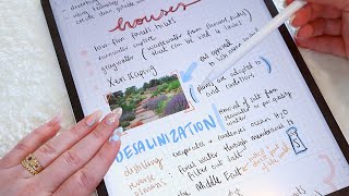 ASMR iPad Writing | let's take some aesthetic study notes ✨ (Apple Pencil writing sounds, whispers)