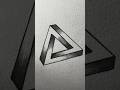 How to draw 3d triangle #drawing #art #howtodraw #triangle #shorts