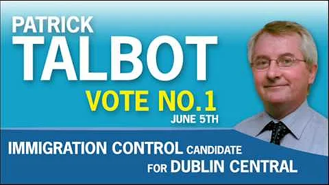 Vote Pat Talbot No.1 in Dublin Central By Election...