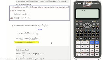 Casio tìm tiệm cận xiên của đồ thị hàm số ( Sử dụng máy tính bỏ túi)