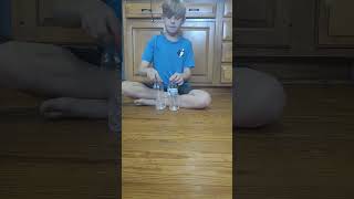 Double One Handed Bottle Flip Trick Shot #trickshot #bottleflip