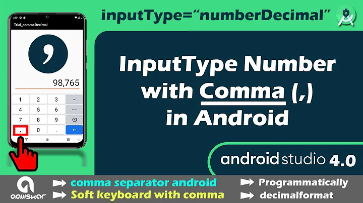 input type number with Comma in Android | Decimal separator comma in EditText in Soft Keyboard