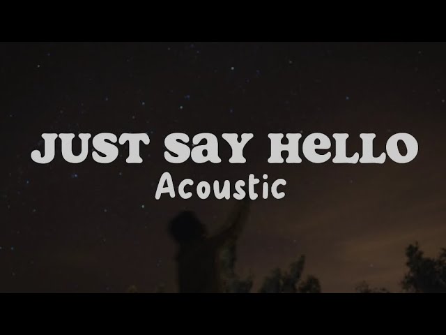 Just Say Hello - (Acoustic) Lyrics class=