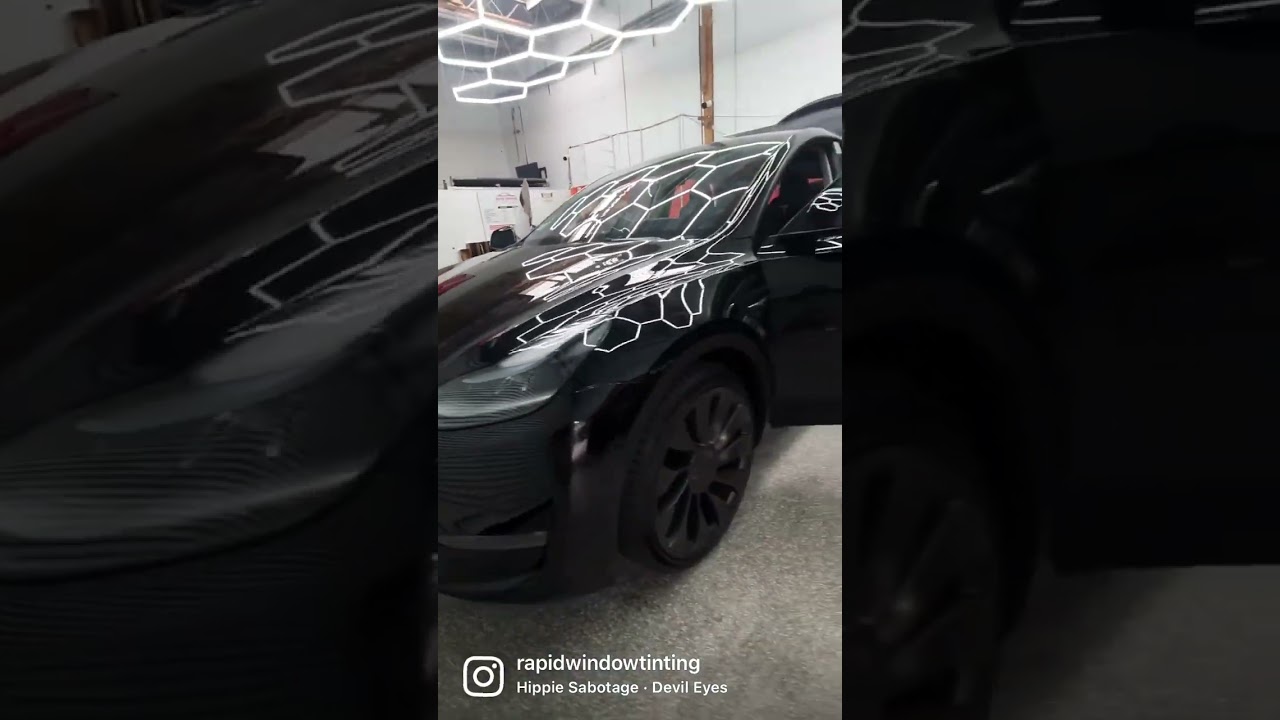 Tesla model Y getting 3m crystalline installed all around