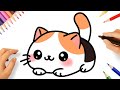 HOW TO DRAW A CUTE CAT EASY STEP BY STEP ????????