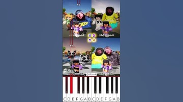 Aphmau VS Herobrine & Peely Battle | Zoonomaly & Minecraft (@Mtime4) - Octave Piano Tutorial