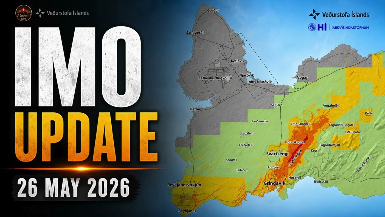 Iceland Volcano Update | 26 Million m³ of Magma Under Svartsengi — IMO Briefing | May 2026