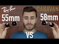 Ray-Ban Caravan 55mm vs 58mm