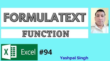 How To Use FORMULATEXT Function in Excel | Hindi |