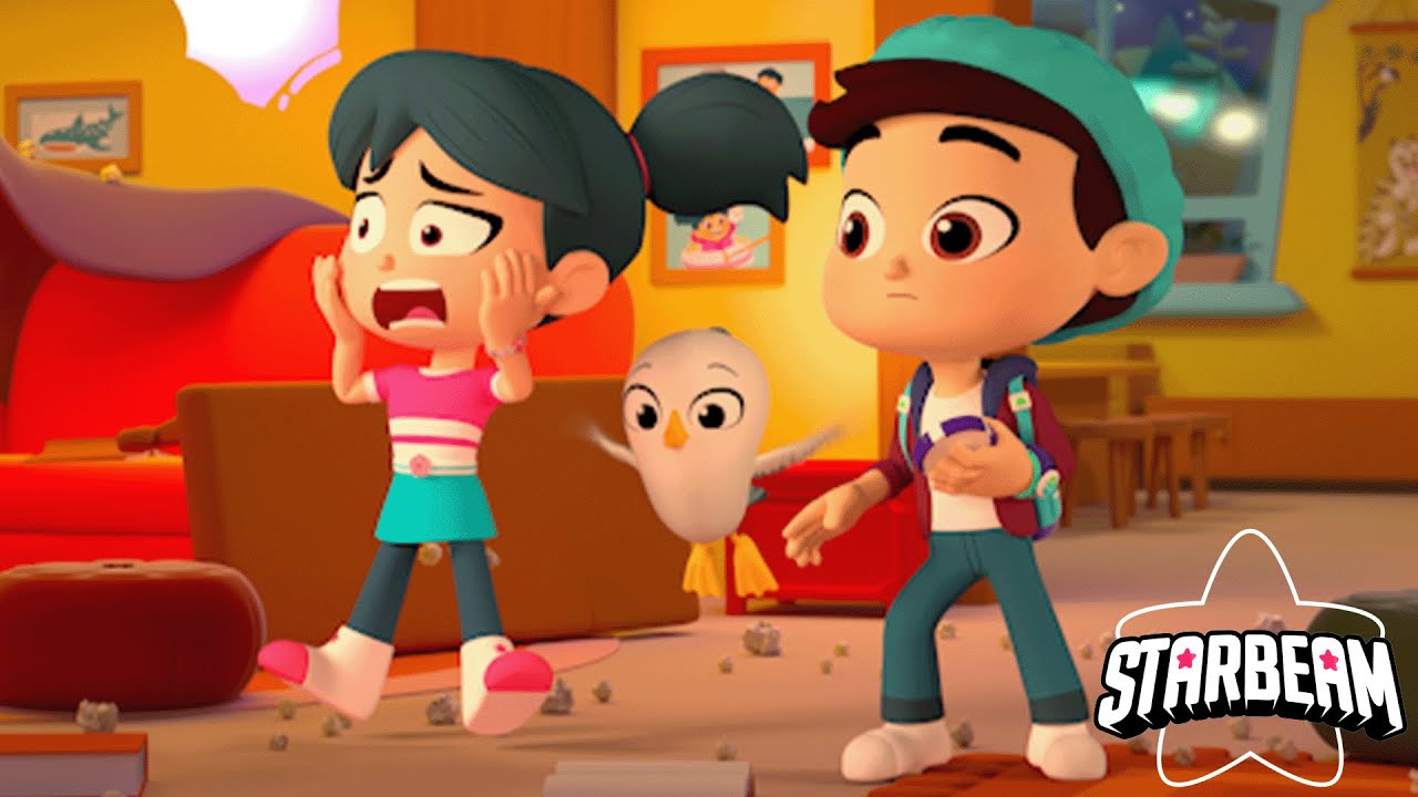 Zoey and Henry Make a BIG Mess With The Cleaning Machine | Superhero Cartoons for Kids