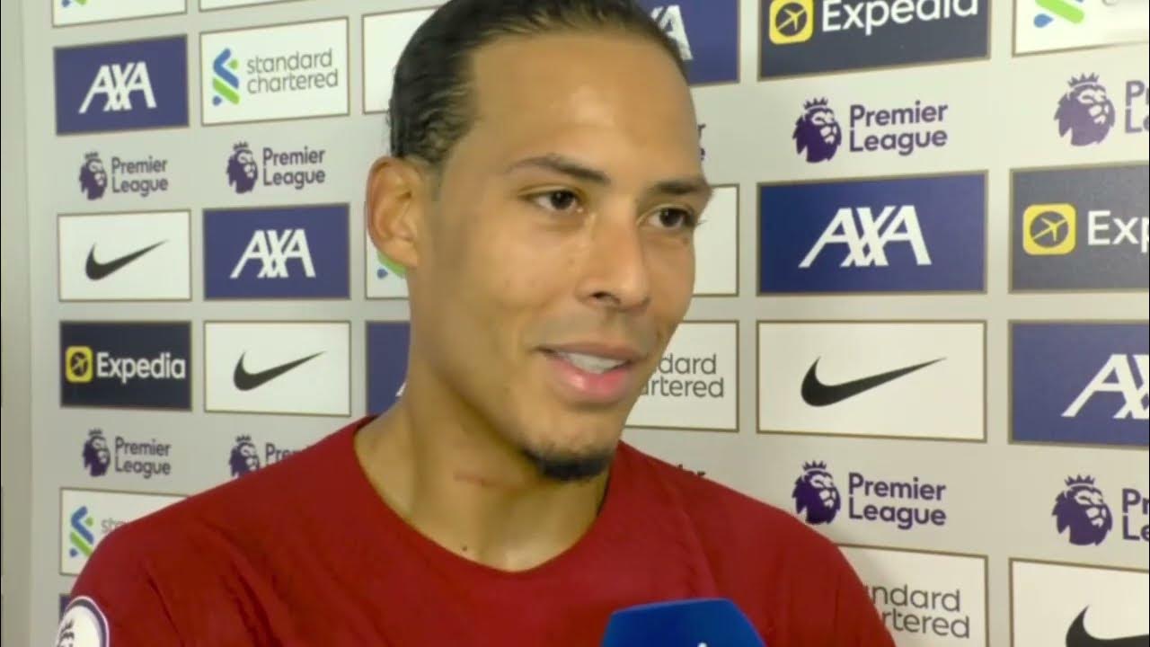 Virgil van Dijk Post Match Interview Liverpool 2 1 Leicester