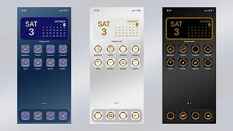 iOS14 Luxury Gold w/Black, White, Transparent Background App Icons
