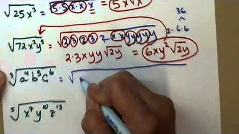 Simplifying radical expressions