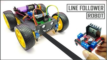 Line Follower with Obstacle Avoiding Robot  Arduino and L298 Motor Driver