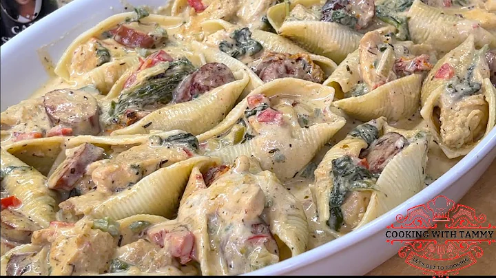 The BEST Creamy Cajun Tuscan Chicken and Sausage S...