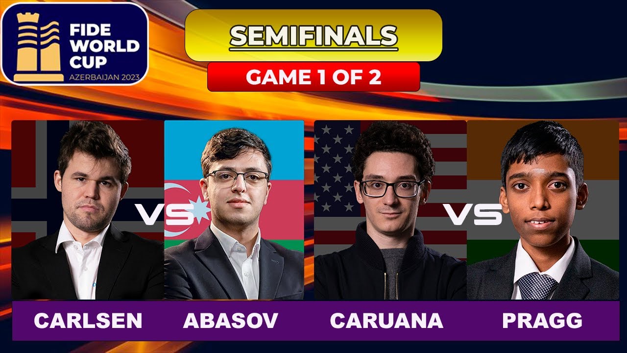 Fabiano Caruana x Praggnanandhaa: O Duelo Épico na Semifinal da Copa do  Mundo de Xadrez 2023 