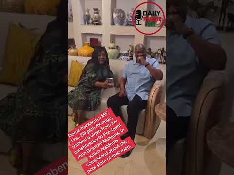 Dome-Kwabenya MP, Hon.Elikplim Akurugu,showed a video from her constituency to President John Mahama