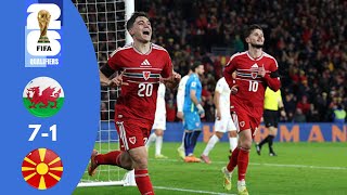 Wales 7-1 Makedonia Utara Semua Gol & Cuplikan | Kualifikasi Piala Dunia Eropa 2026