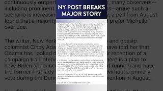 NY Post Breaks Shocking Story of Michelle Obama’s Plan to Take Biden’s Place in 2024