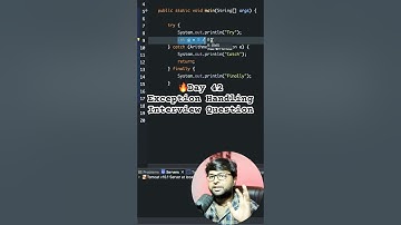 🔥42/100 Days Java InterviewQuestions Series |Exception Handling Interview Questions#codinginterview