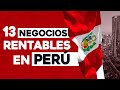 ✅ 13 Ideas de Negocios Rentables en Perú con Poco Dinero 🤑