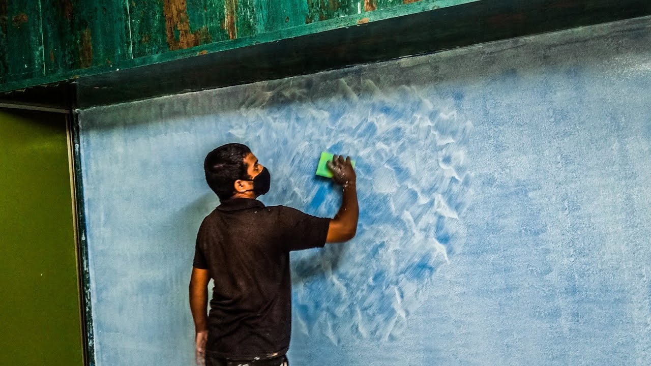 Простые идеи дизайна текстуры стен с использованием краски 400 мл