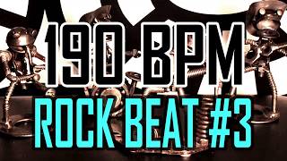 190 BPM - Rock Beat #3 - 4/4 Drum Beat - Drum Track