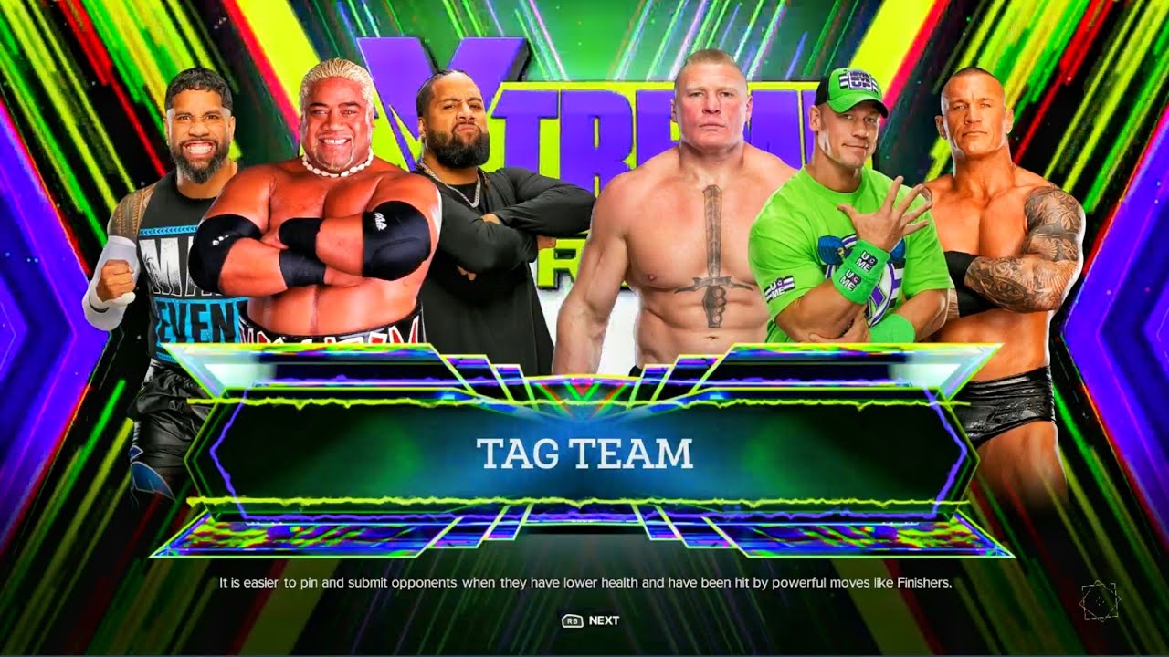 Rikishi, Jey & Jimmy The Usos Vs John Cena, Randy Orton & Brock Lesnar - Tag Team Match | WWE 2k24