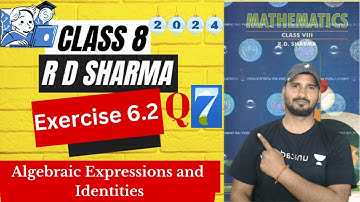 Class 8 Algebraic Expression || Class 8 RD Sharma Algebraic Expression | Exercise 6.2| CBSE Classes