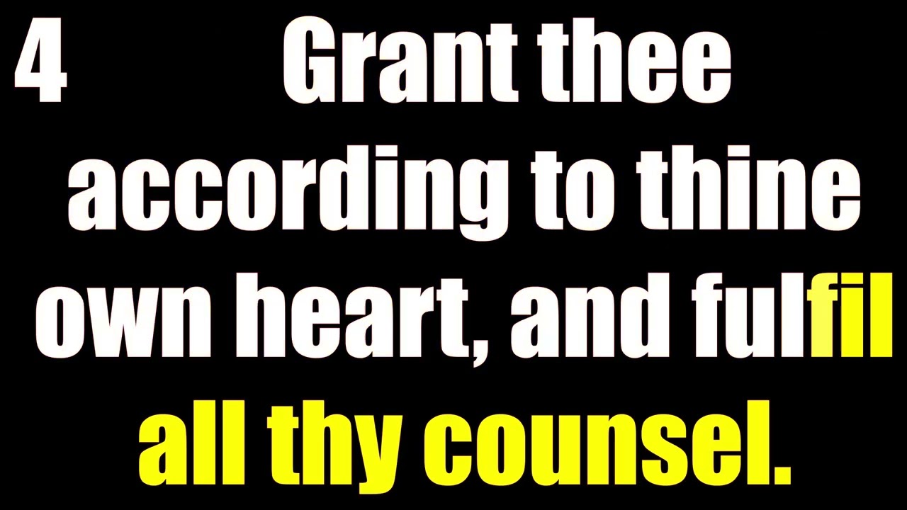 Psalm 20 KJV YouTube Psalm 20 KJV YouTube