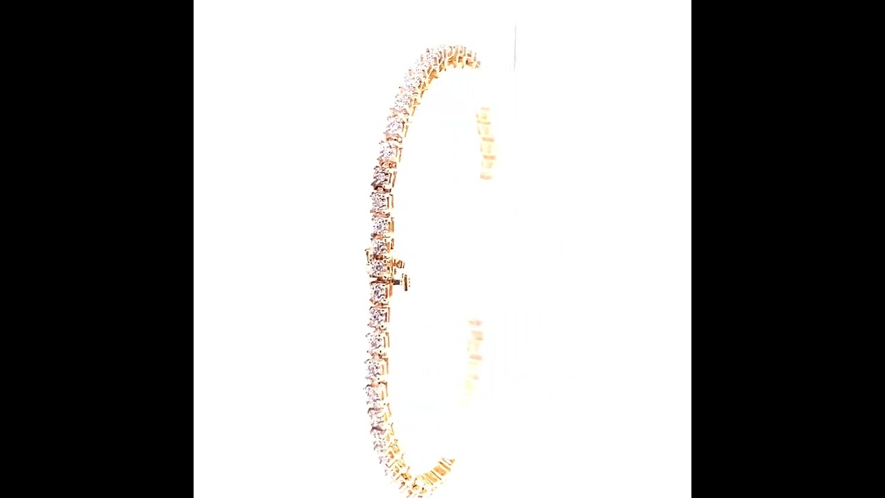 Natural Diamond Tennis Bracelet 10K Solid Gold Diamond Bracelet Ladies Bracelet Statement Bracelet