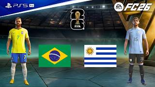 FC 26 - Brazil vs Uruguay | FIFA World Cup 2026 | Ft. Federico Valverde, Kylian Mbappé !