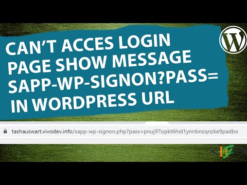 Fix - Cant access WordPress Login Page and Show sapp-wp-signon.php Message in URL