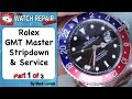 Part 1 of 3 rolex 3075 gmt master full strip down service  watch repair tutorial