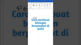 Tutorial membuat bilangan berpangkat di word #trikword #wordforbeginners #trickword