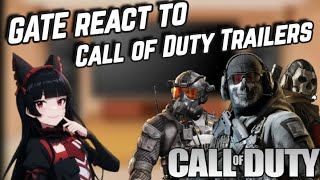 GATE react to Call of Duty Cinematic Trailers | Compilation | Gacha reacts