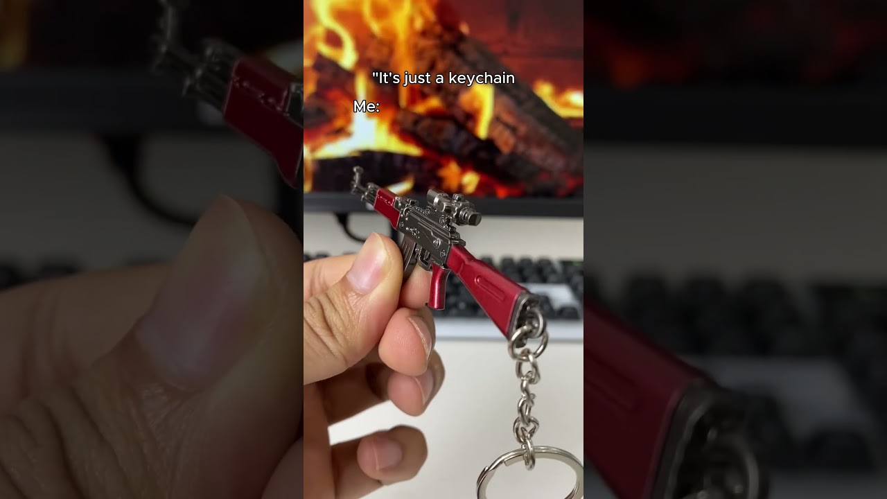 Gun Keychain 