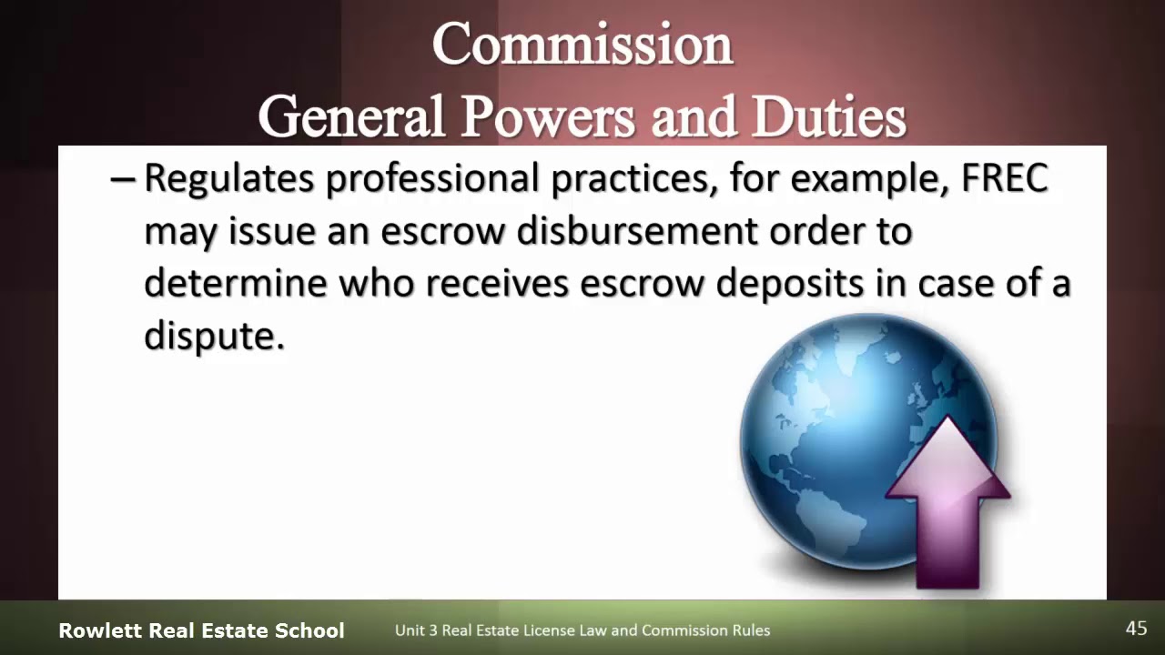 Rowlett Real Estate School - FREC Quasi-Legislative Powers ...