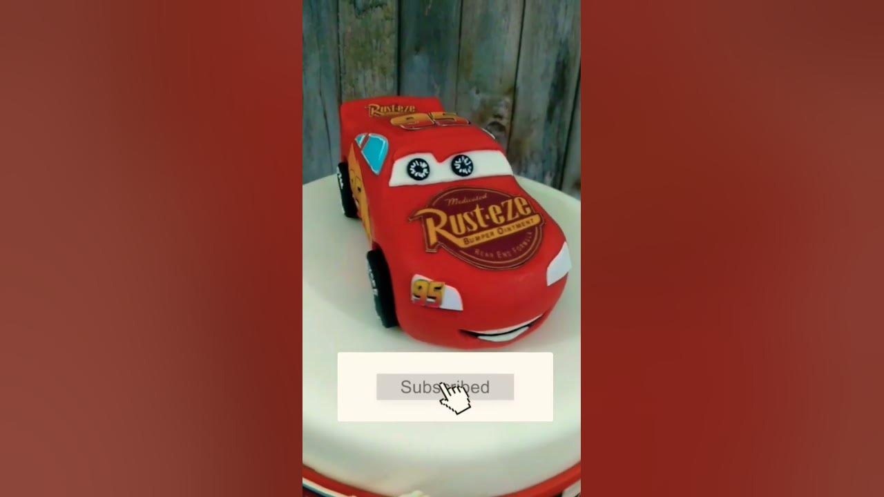 CAKE CARS Lightning McQueen , 3d cake full fondant , kue ultah anak cowok  , #cake #cakecream