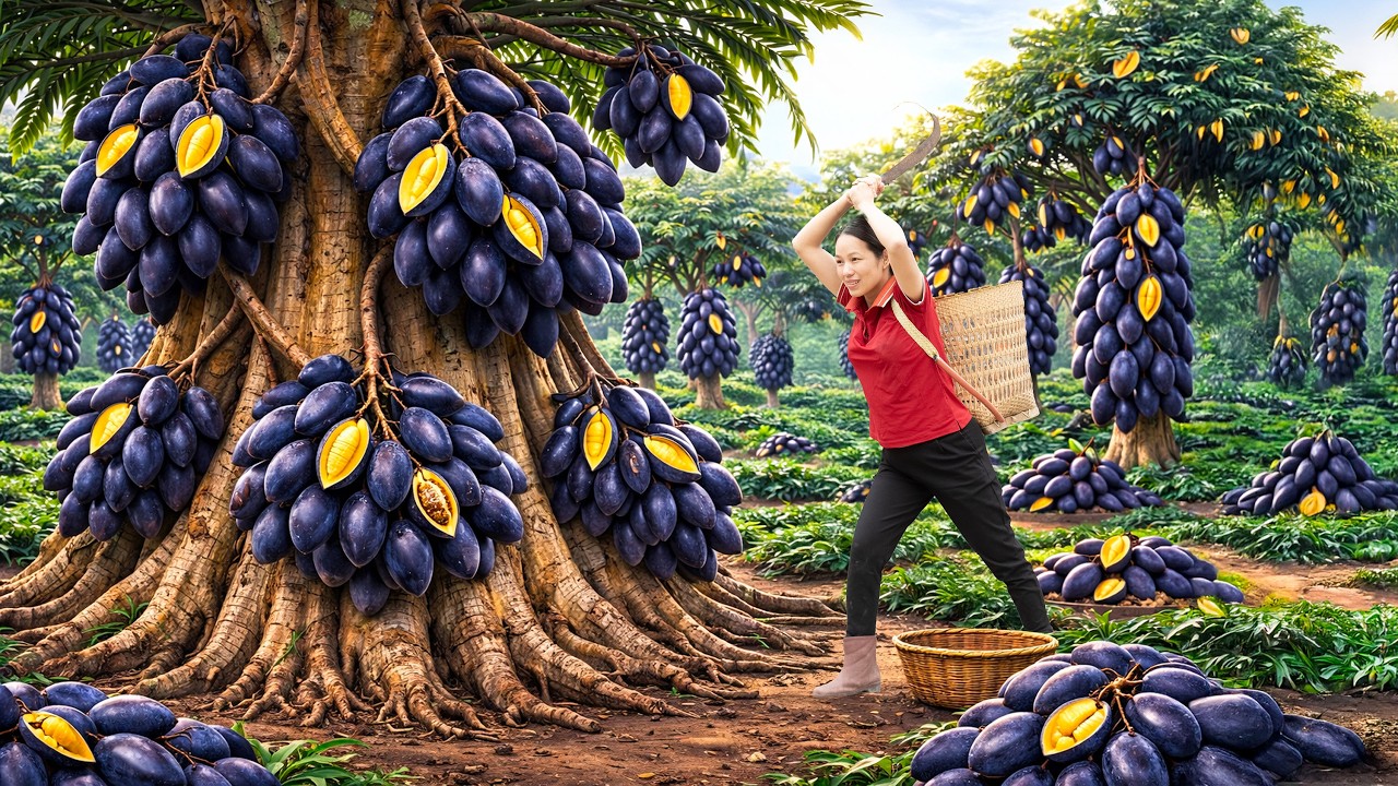 Harvesting Rare Dark Wild Mangoes in Jungle | Village Market Selling and Authentic Farm Life