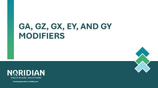 GA, GZ, GX, EY, and GY Modifiers