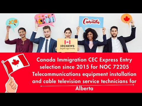 CEC Express Entry for NOC 72205 Telecommunications equipment installation & cable television service