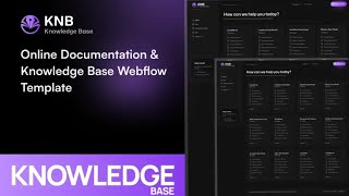 How to Use KnowledgeBase Webflow Template | Documentation, Support Center, Help Desk Template
