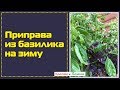 Приправа из свежего базилика на зиму. Вкусовая бомба!