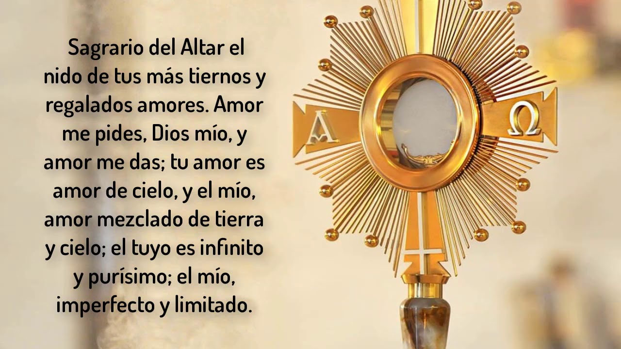 Oración a Jesús Sacramentado de Santa Teresa de Lisieux - YouTube
