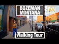 4K City Walks - Bozeman Montana - March 23 - Virtual Treadmill Scenery Walk and Travel