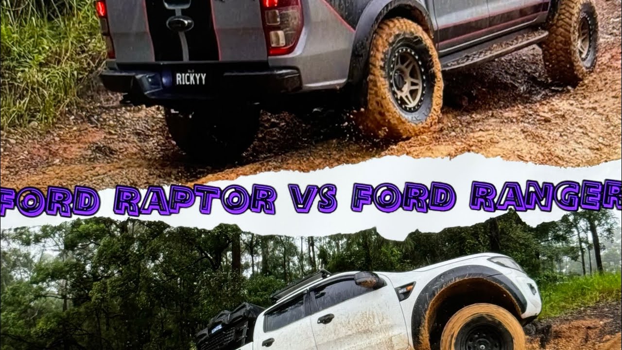 FORD RAPTOR VS FORD RANGER GLASSHOUSE MOUNTAINS - YouTube
