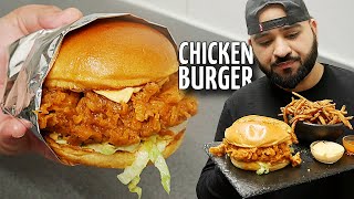 Dhaba style Chicken Burger easy