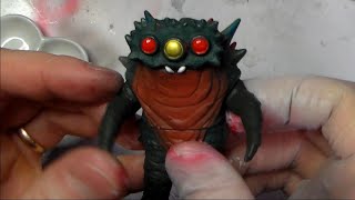 Sofubi toy touch up painting with Nagashima's V Color and Sofvi Color vinyl paints